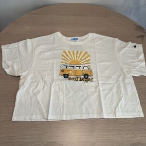 Champion Women's Road Trippin Hippie White Tshirt White XL New With Tags